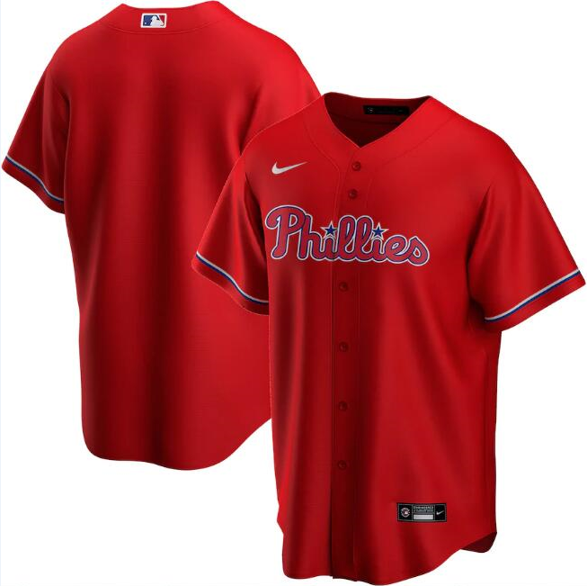 Men's Philadelphia Phillies Red Base Stitched Jersey